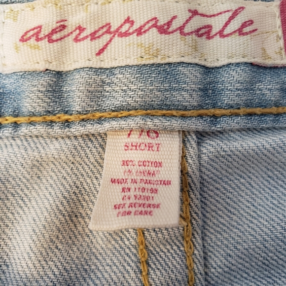 AEROPOSTALE jeans light wash skinny flare 7 / 8 short petite Hailey 30x28 8P P8 - Picture 6 of 11
